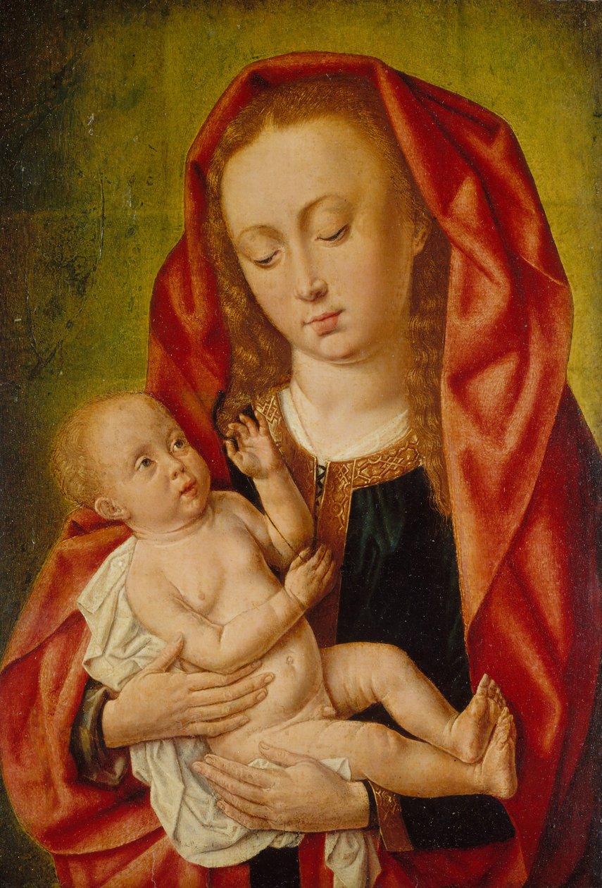 Virgin and Child with a Dragonfly, ca. 1500 by Master of Saint Gilles