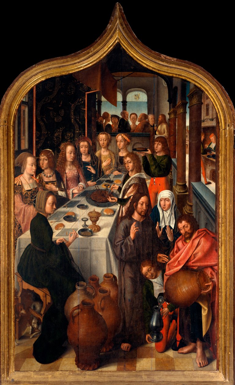 Triptych: The Wedding of Cana by Master of San Lorenzo