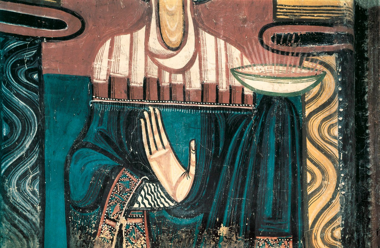 The Virgin, (detail) Fresco of the Master of Saint Clement de Taull by Master of Tahull