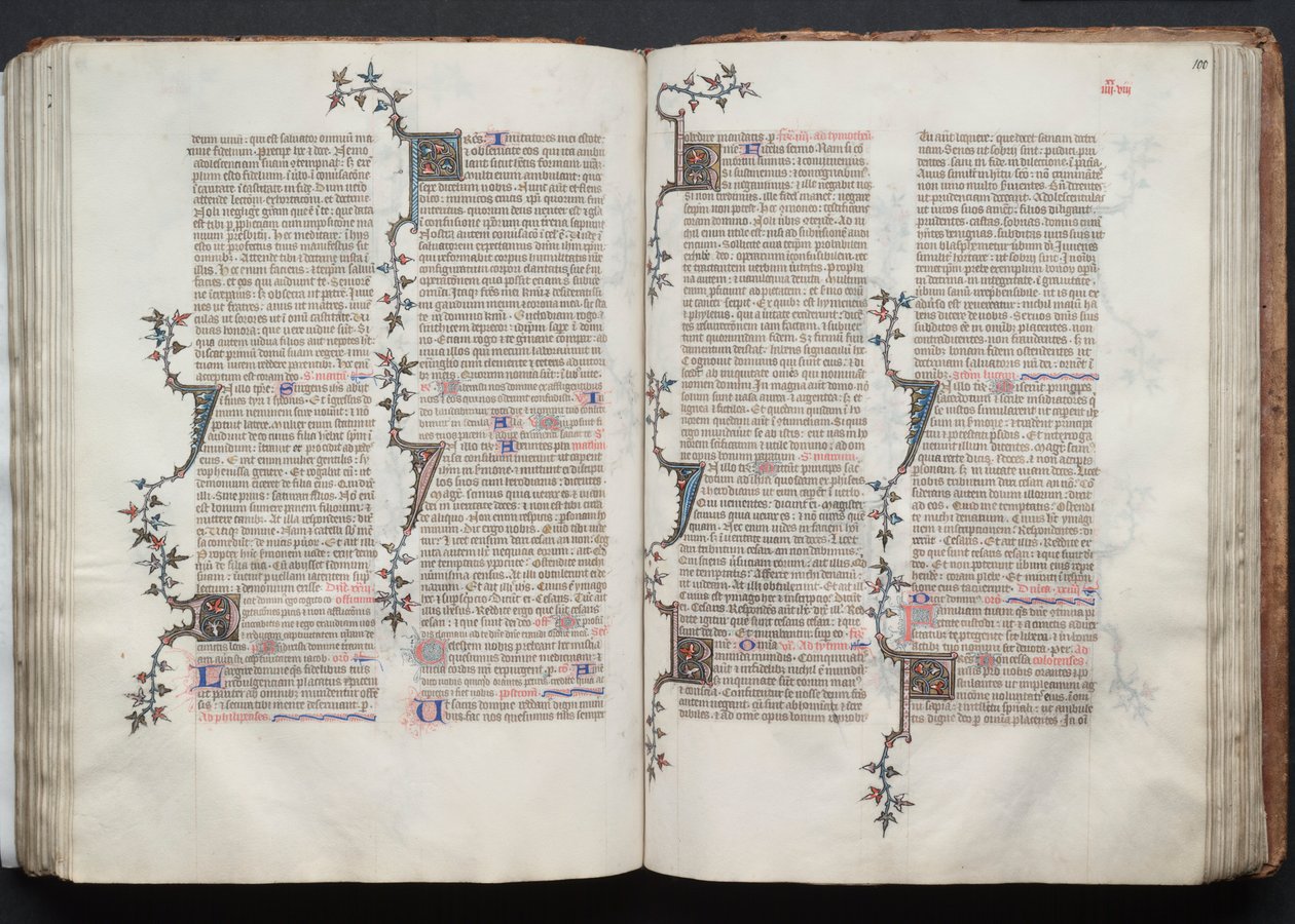 The Gotha Missal: Fol. 100r, Text by Master of the Boqueteaux