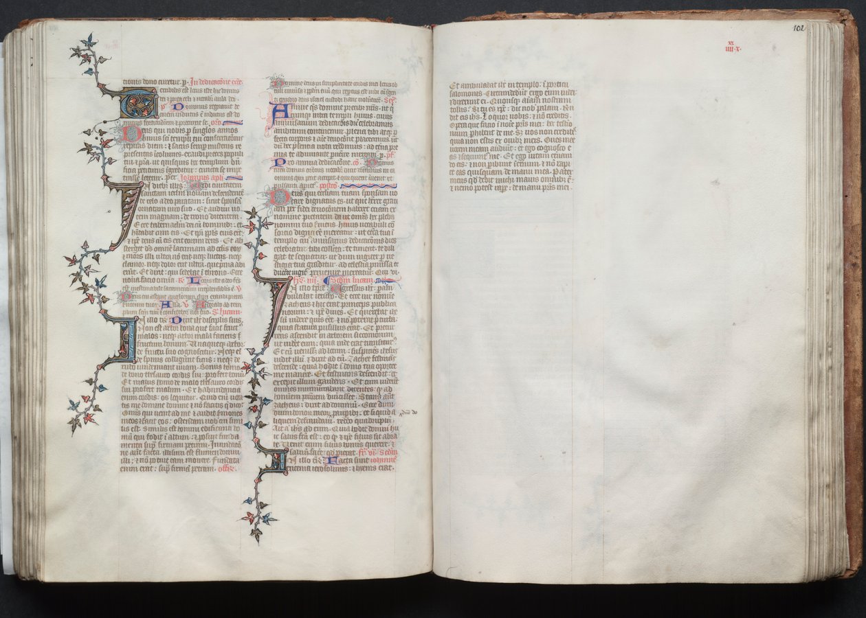 The Gotha Missal: Fol. 101v, Text, c. 1375 by Master of the Boqueteaux