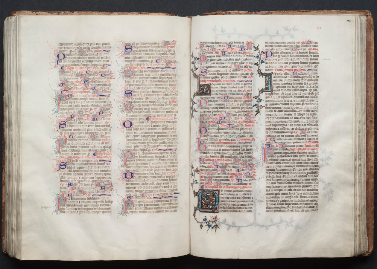 The Gotha Missal: Fol. 113r, Text, c. 1375 by Master of the Boqueteaux