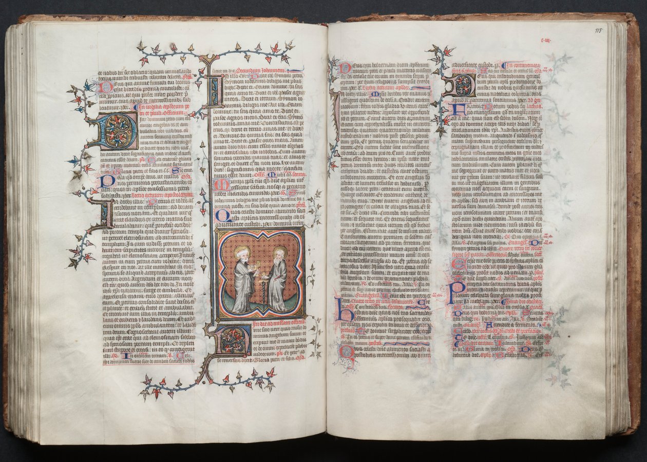 The Gotha Missal: Fol. 114v, St. Peter and Paul, c. 1375 by Master of the Boqueteaux