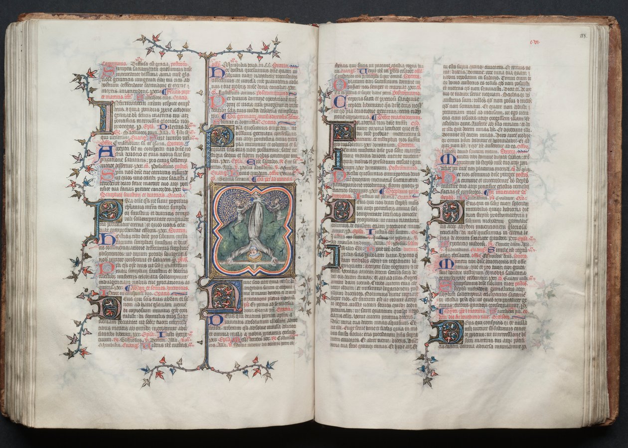The Gotha Missal: St. Peter Tied Upside Down to Cross, c. 1375 by Master of the Boqueteaux