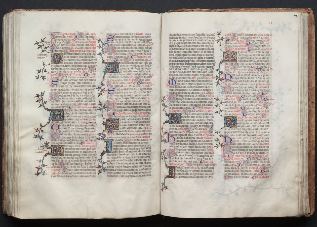 The Gotha Missal: Fol. 122r, Text, c. 1375 by Master of the Boqueteaux