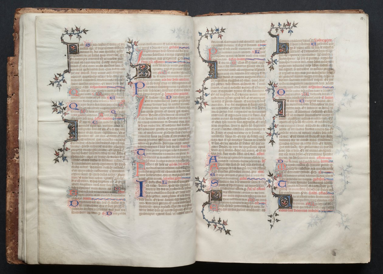 The Gotha Missal: Fol. 12v, Text, c. 1375 by Master of the Boqueteaux