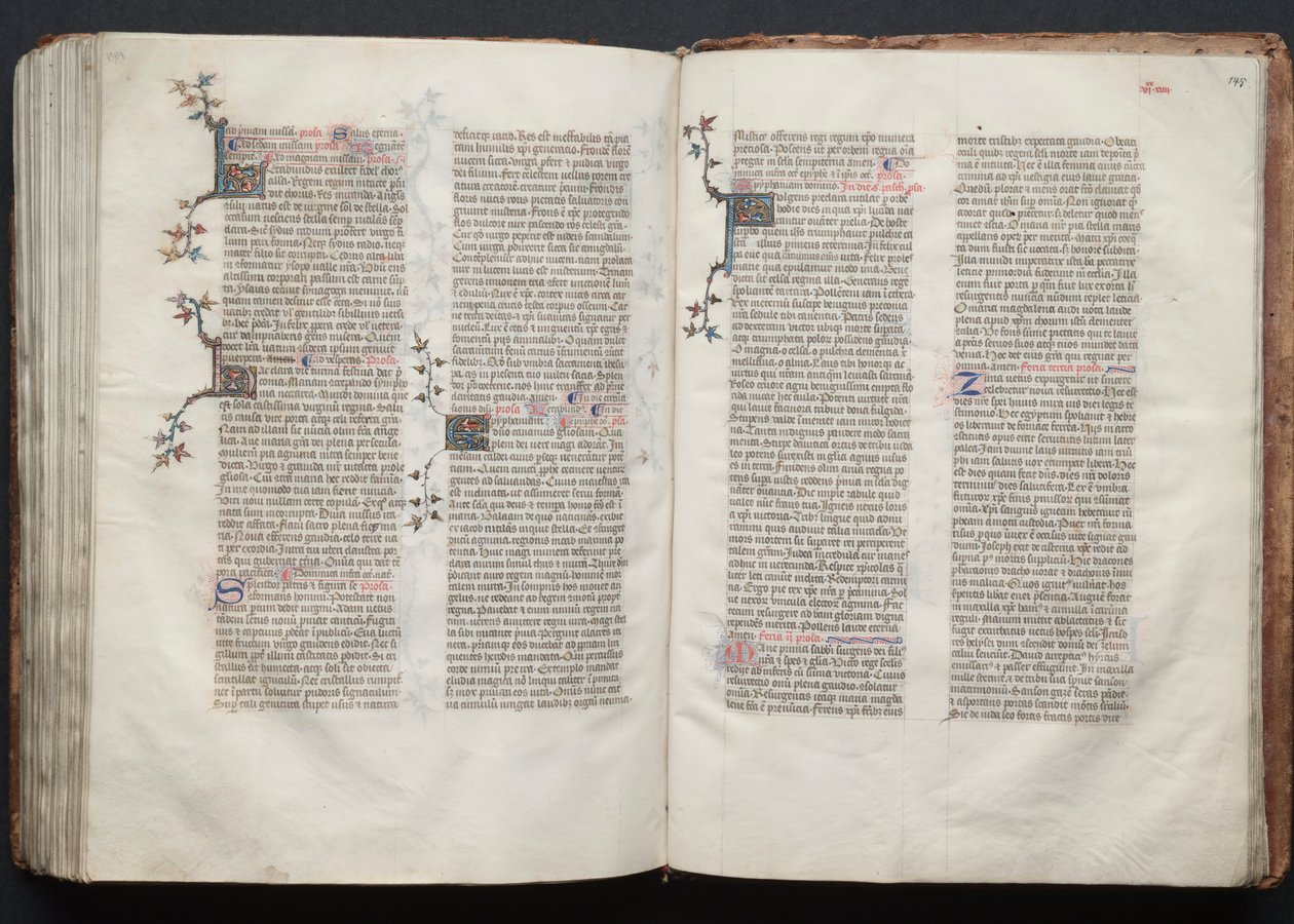 The Gotha Missal: Fol. 145r, Text, c. 1375 by Master of the Boqueteaux