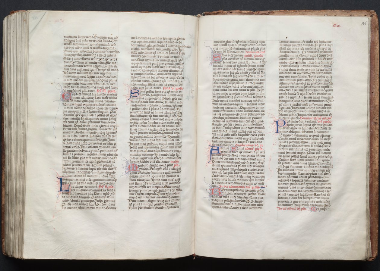 The Gotha Missal: Fol. 146r, Text, c. 1375 by Master of the Boqueteaux