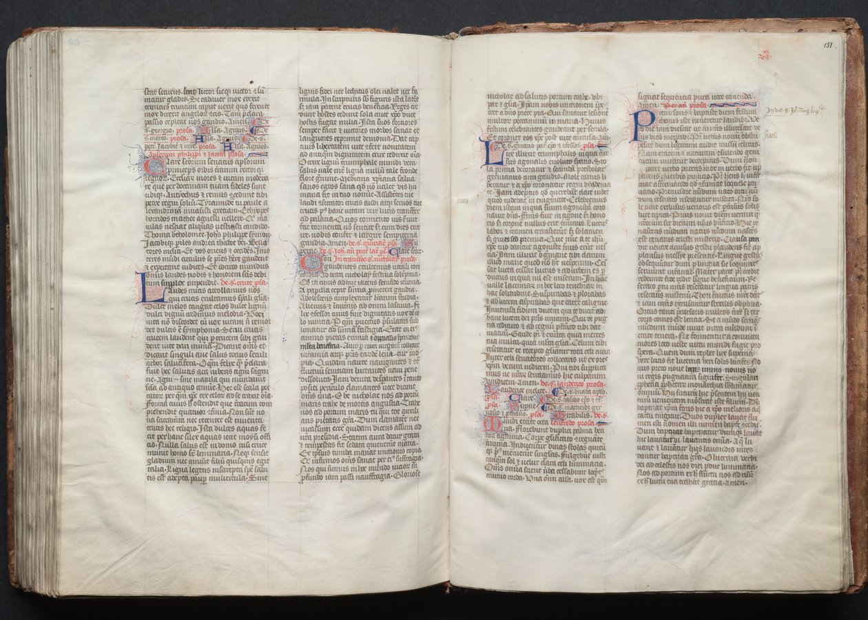 The Gotha Missal: Fol. 151r, Text by Master of the Boqueteaux