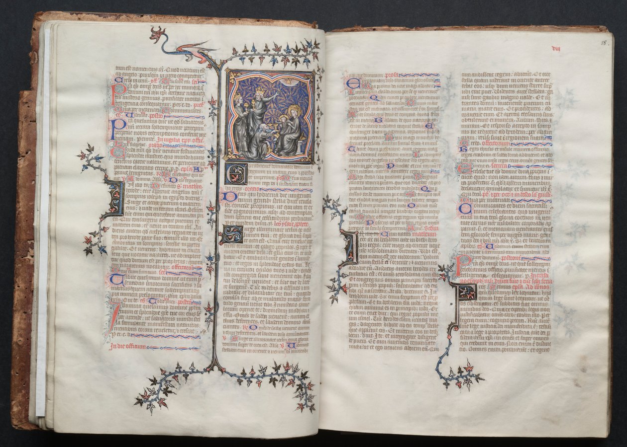 The Gotha Missal: Fol. 18r, Text, c. 1375 by Master of the Boqueteaux