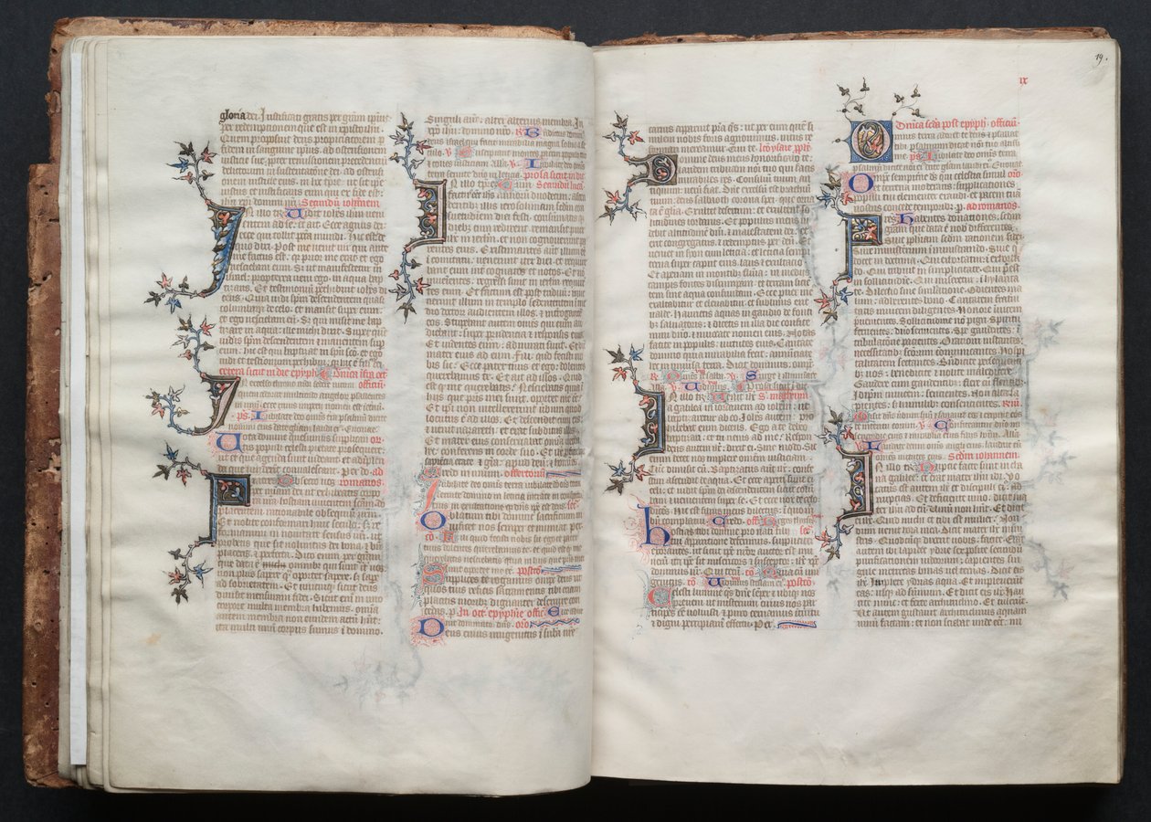 The Gotha Missal: Fol. 19r, Text, c. 1375 by Master of the Boqueteaux