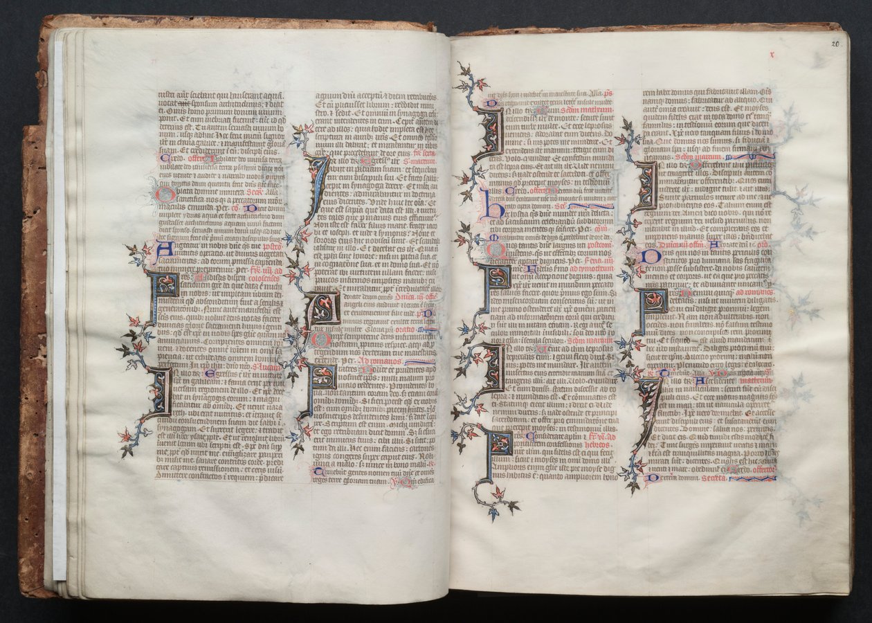 The Gotha Missal: Fol. 20r, Text, c. 1375 by Master of the Boqueteaux