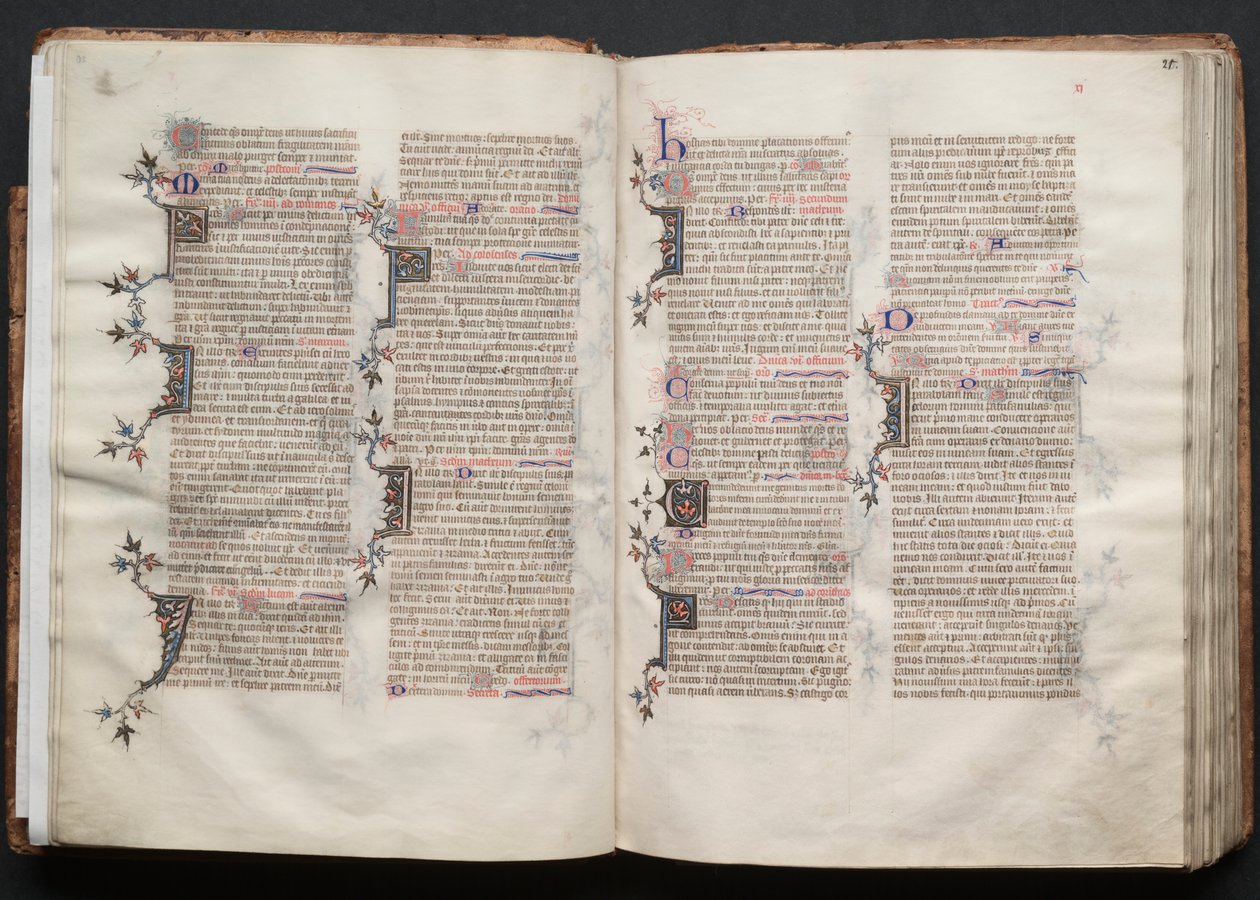 The Gotha Missal: Fol. 20v, Text, c. 1375 by Master of the Boqueteaux