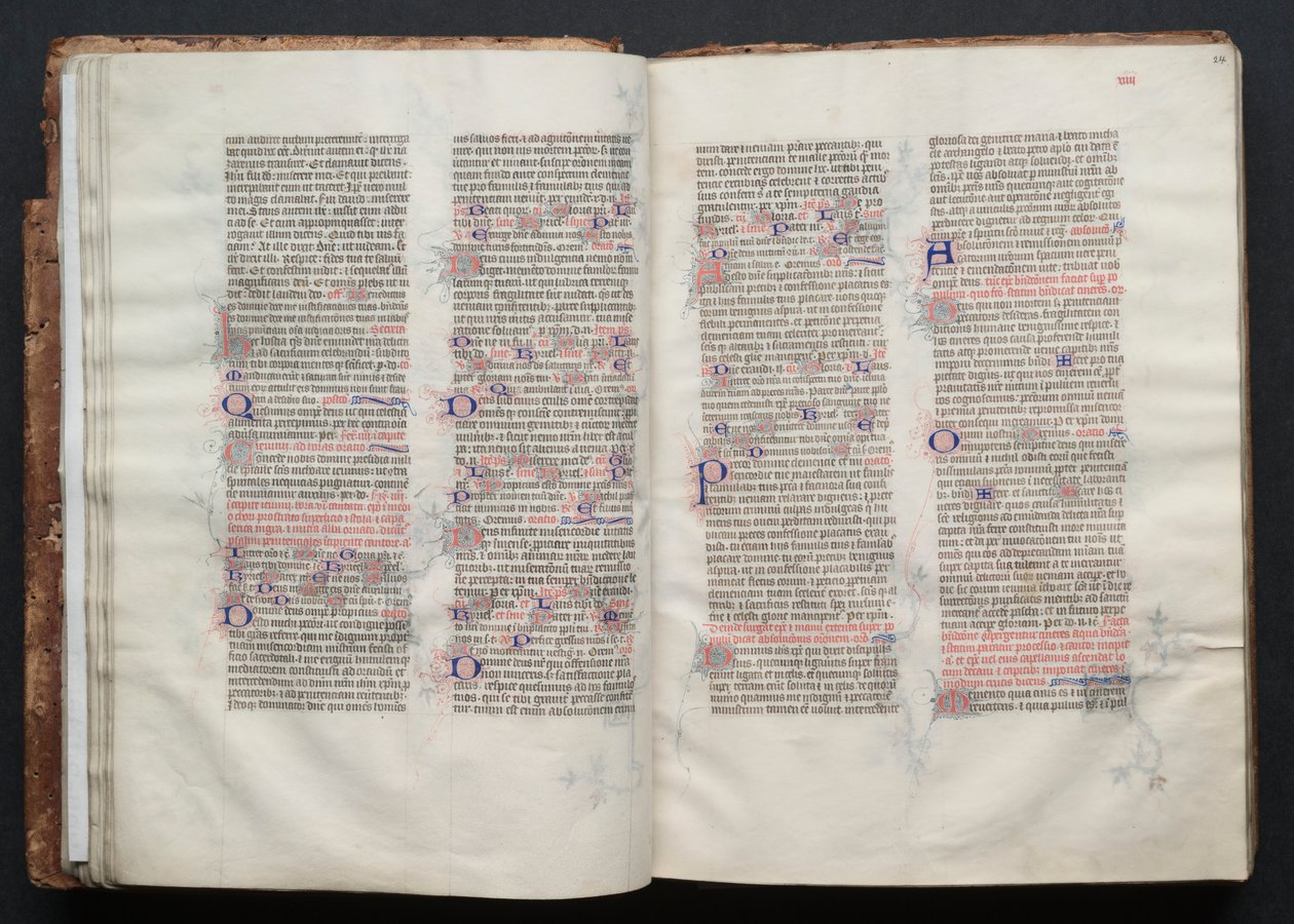 The Gotha Missal: Fol. 24r, Text, c. 1375 by Master of the Boqueteaux
