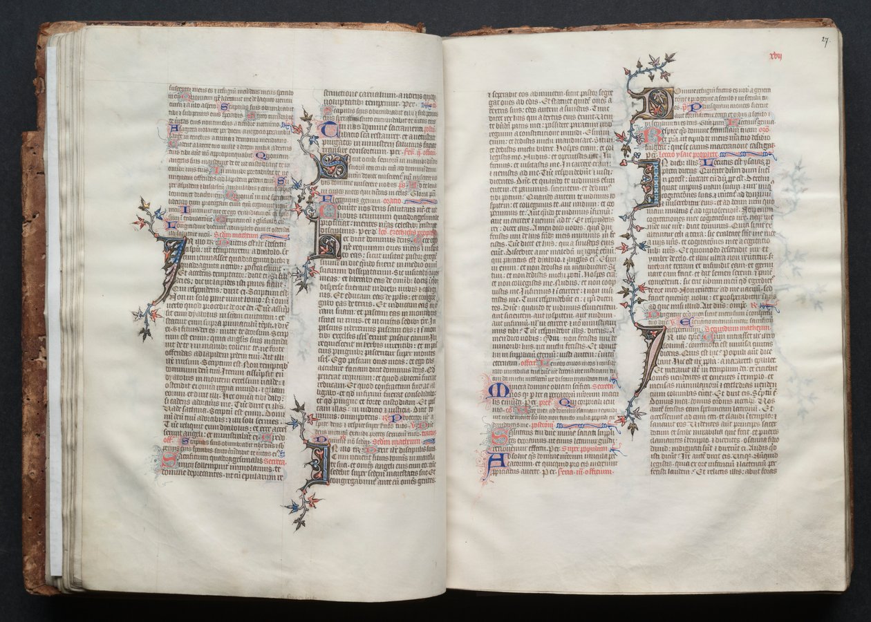 The Gotha Missal: Fol. 26v, Text, c. 1375 by Master of the Boqueteaux