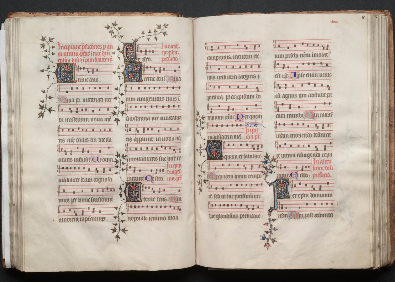 The Gotha Missal: Fol. 58r, Text by Master of the Boqueteaux