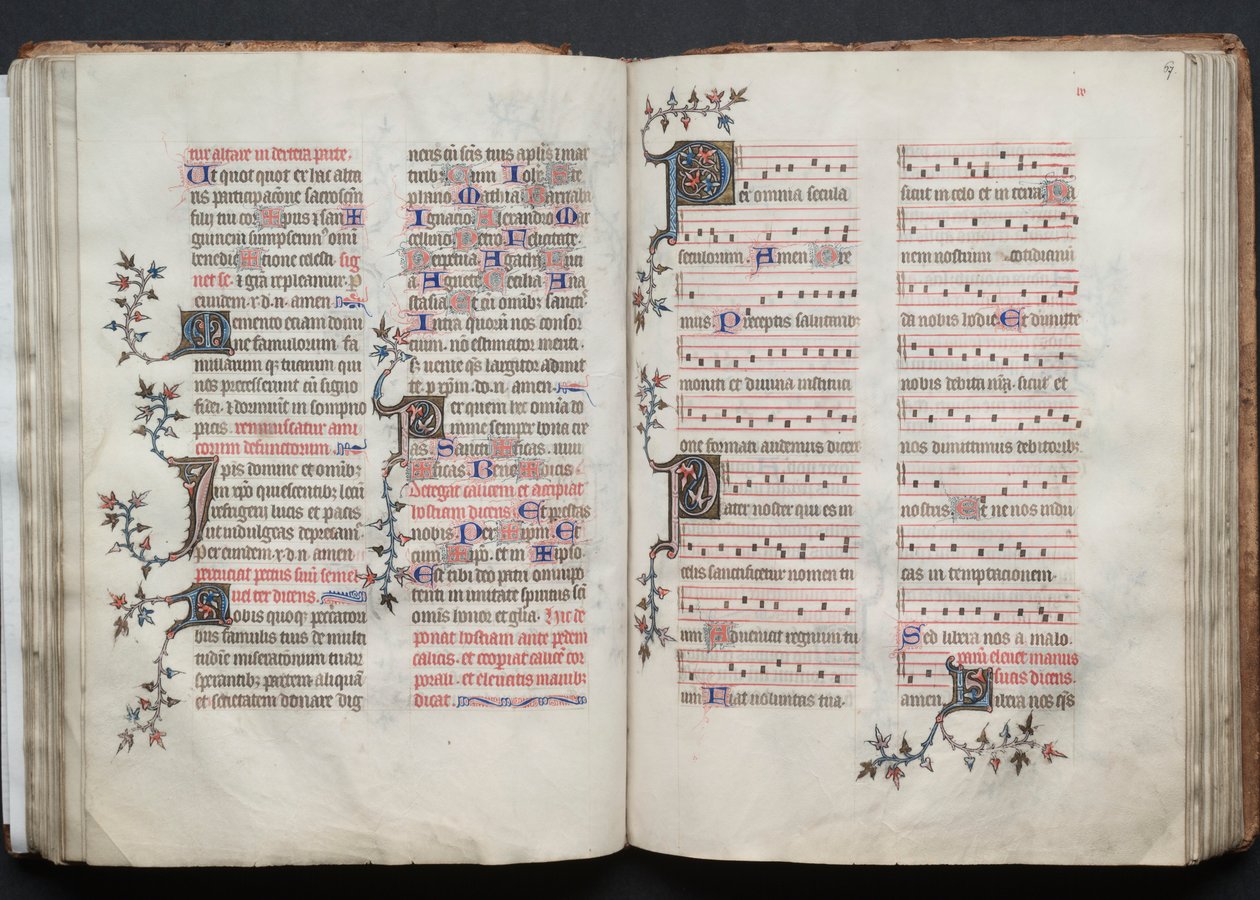 The Gotha Missal: Fol. 67r, Text by Master of the Boqueteaux