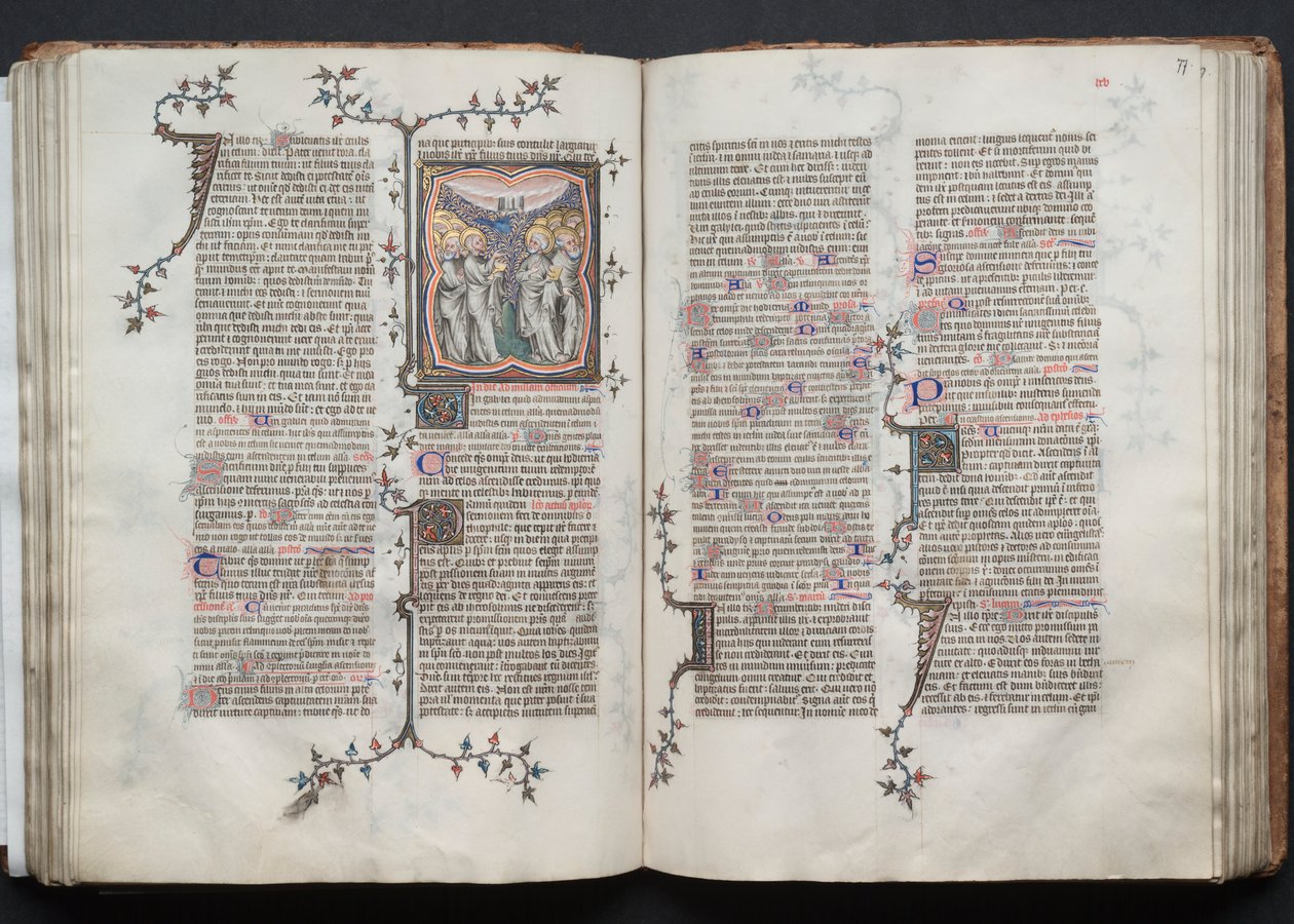 The Gotha Missal: Fol. 76v, The Ascension, c. 1375 by Master of the Boqueteaux