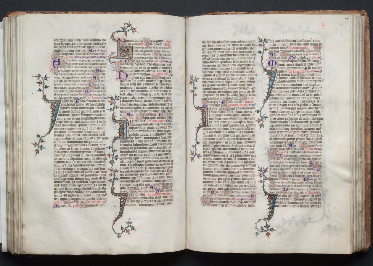 The Gotha Missal: Fol. 81v, Text, c. 1375 by Master of the Boqueteaux