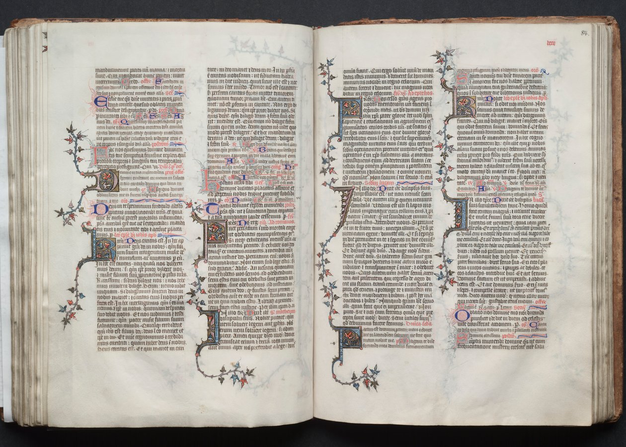 The Gotha Missal: Fol. 83v, Text, c. 1375 by Master of the Boqueteaux