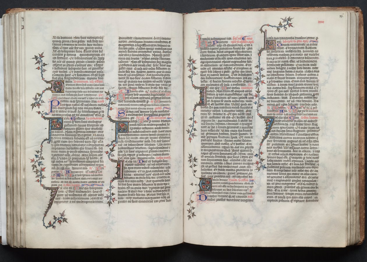The Gotha Missal: Fol. 86r, Text, c. 1375 by Master of the Boqueteaux