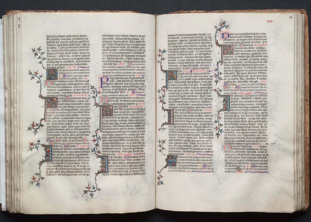 The Gotha Missal: Fol. 88r, Text, c. 1375 by Master of the Boqueteaux
