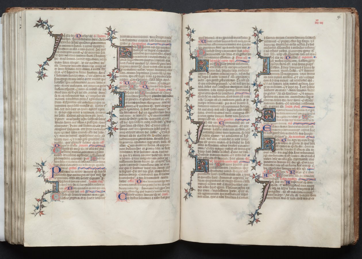 The Gotha Missal: Fol. 96r, Text, c. 1375 by Master of the Boqueteaux