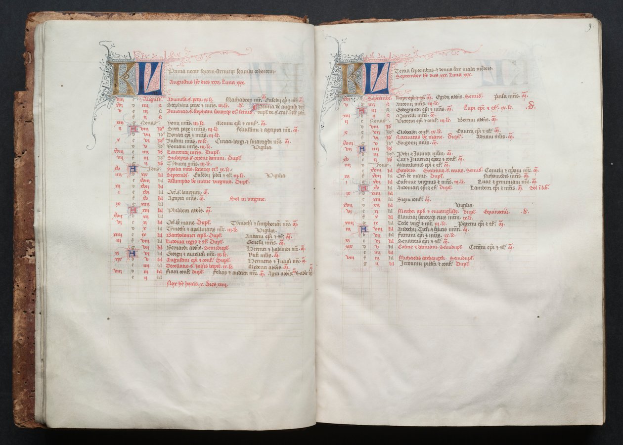 The Gotha Missal: Fol. 9r, Text by Master of the Boqueteaux
