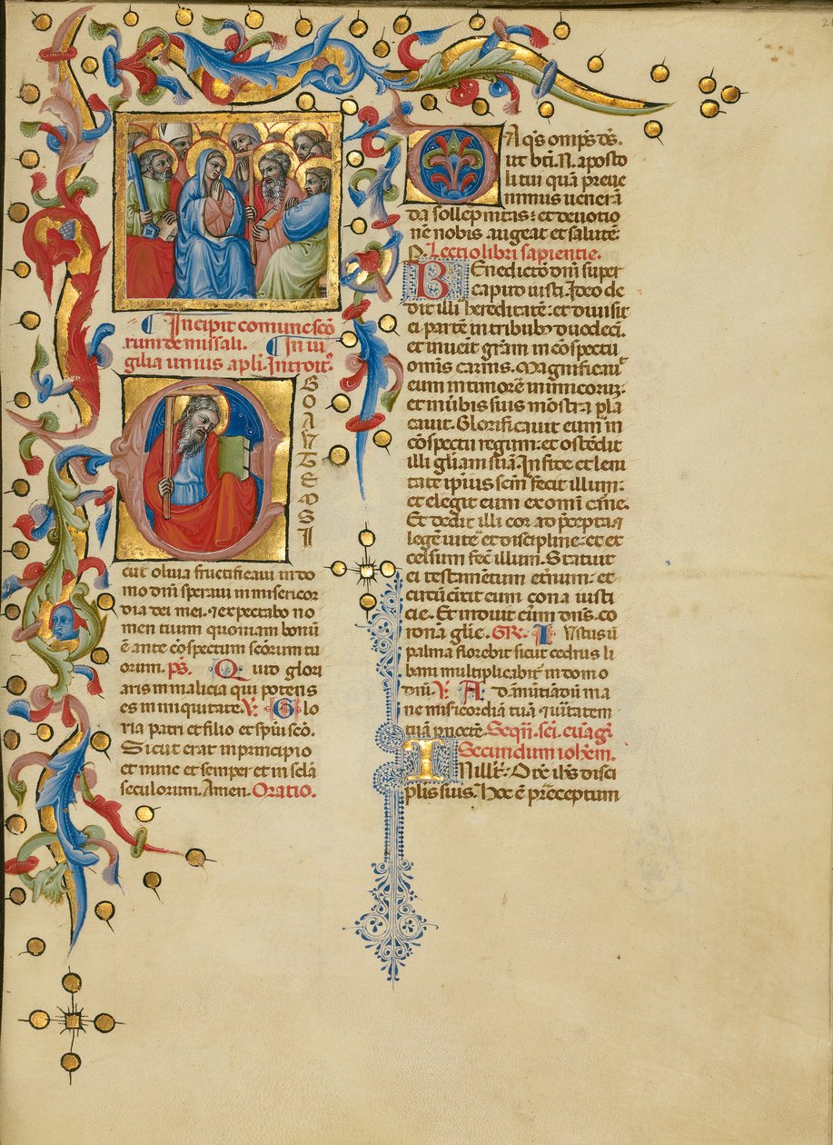 All Saints; Initial E: Saint Andrew by Master of the Brussels Initials