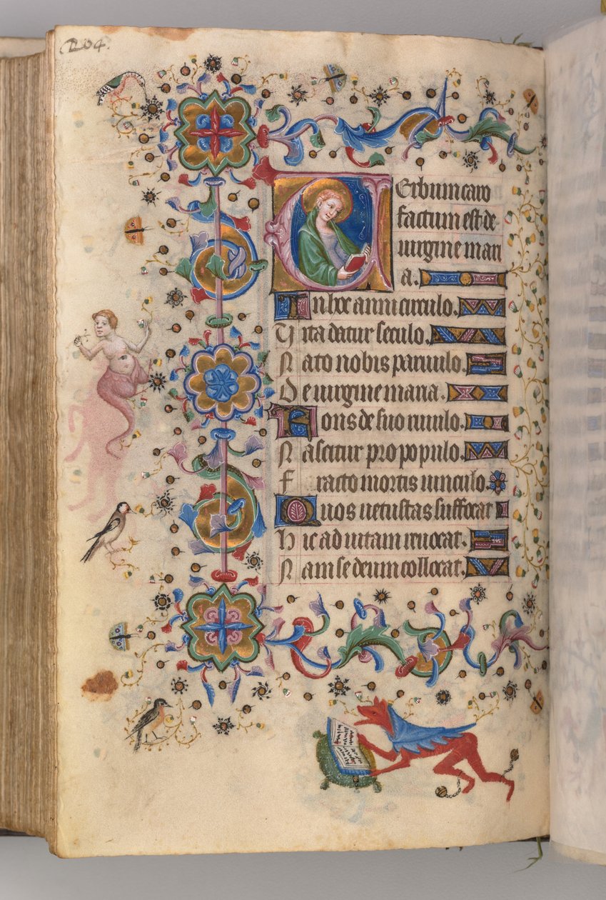 Hours of Charles the Noble, King of Navarre 1361-1425: fol. 102v, Text, c. 1405 by Master of the Brussels Initials and Associates