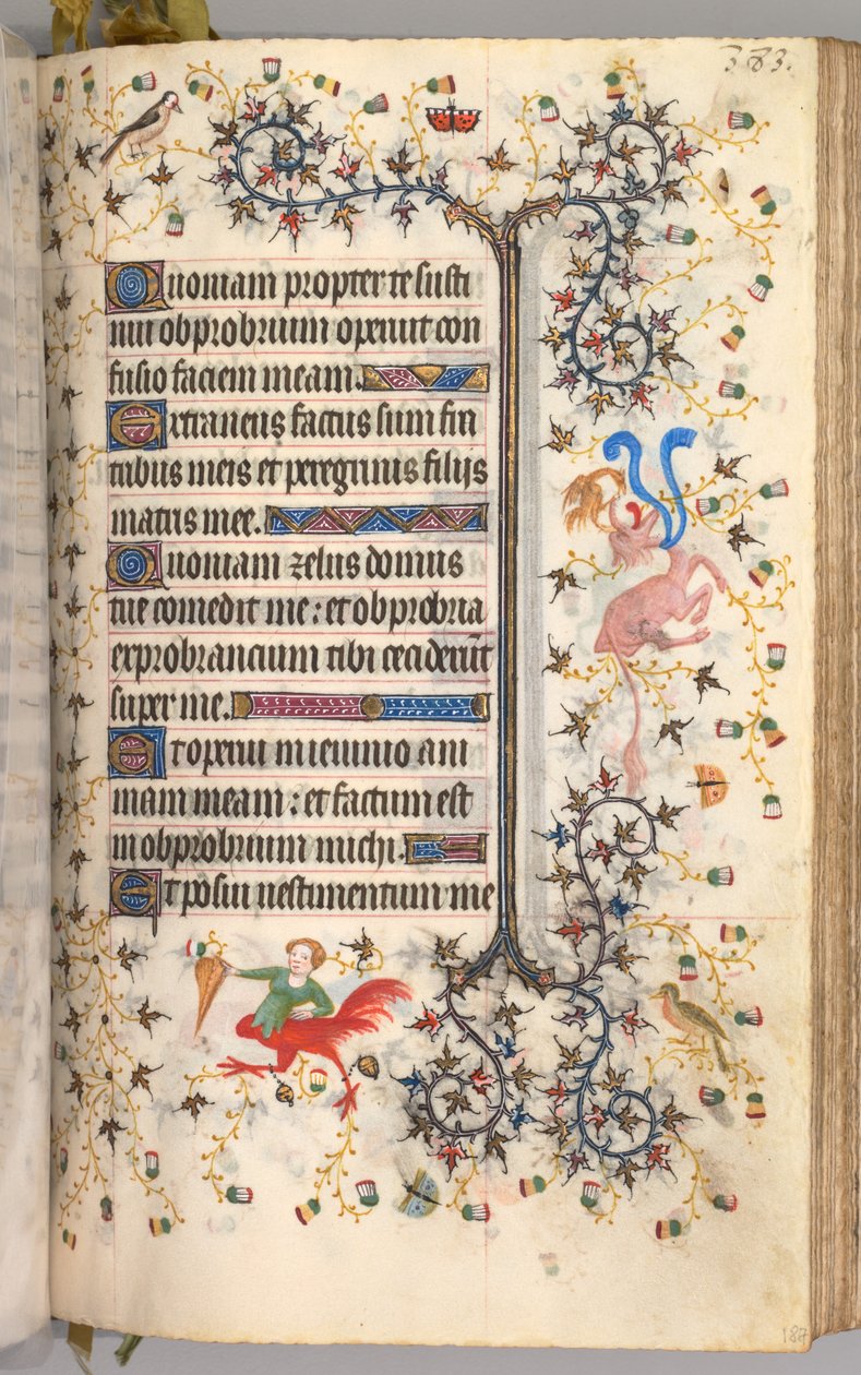 Hours of Charles the Noble, King of Navarre 1361-1425: fol. 187r, Text by Master of the Brussels Initials and Associates