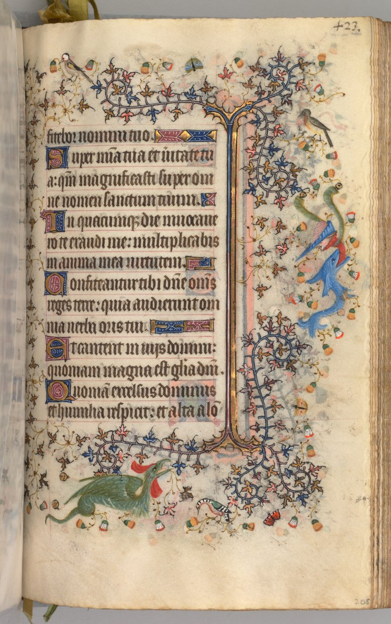 Hours of Charles the Noble, King of Navarre 1361-1425: fol. 206r, Text, c. 1405 by Master of the Brussels Initials and Associates