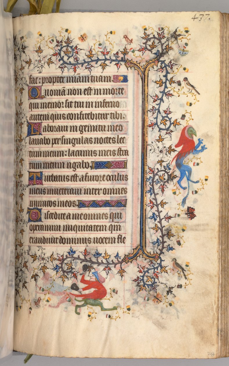 Hours of Charles the Noble, King of Navarre 1361-1425: fol. 213r, Text, c. 1405 by Master of the Brussels Initials and Associates