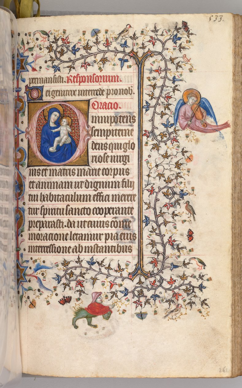 Hours of Charles the Noble, King of Navarre 1361-1425: fol. 261r, Virgin and Child, c1405 by Master of the Brussels Initials and Associates