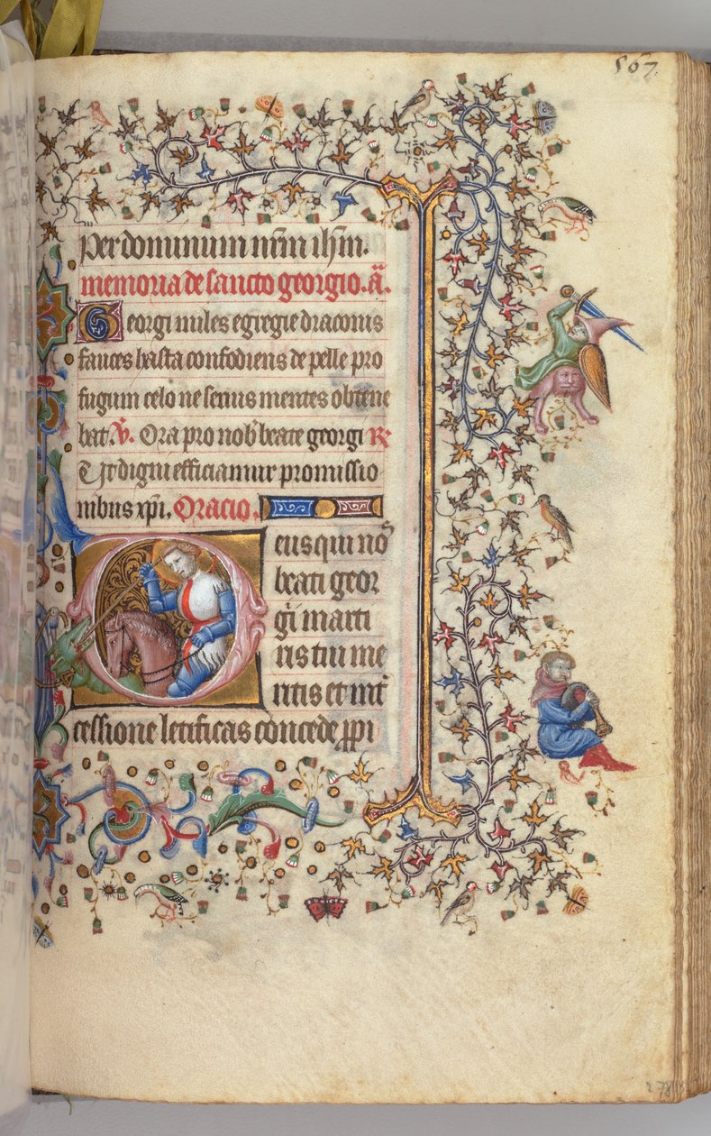 Hours of Charles the Noble, King of Navarre, fol. 278r, St. George by Master of the Brussels Initials and Associates