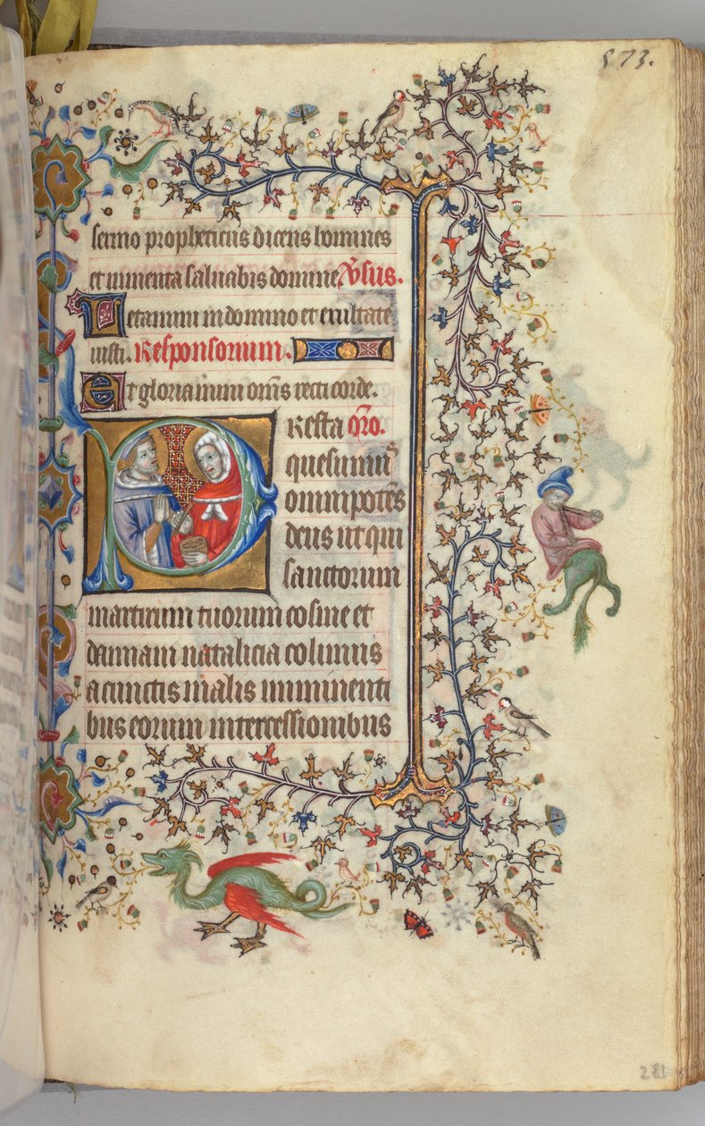 Hours of Charles the Noble, King of Navarre 1361-1425, fol. 281r, SS. Cosmas and Damien, c. 1405 by Master of the Brussels Initials and Associates