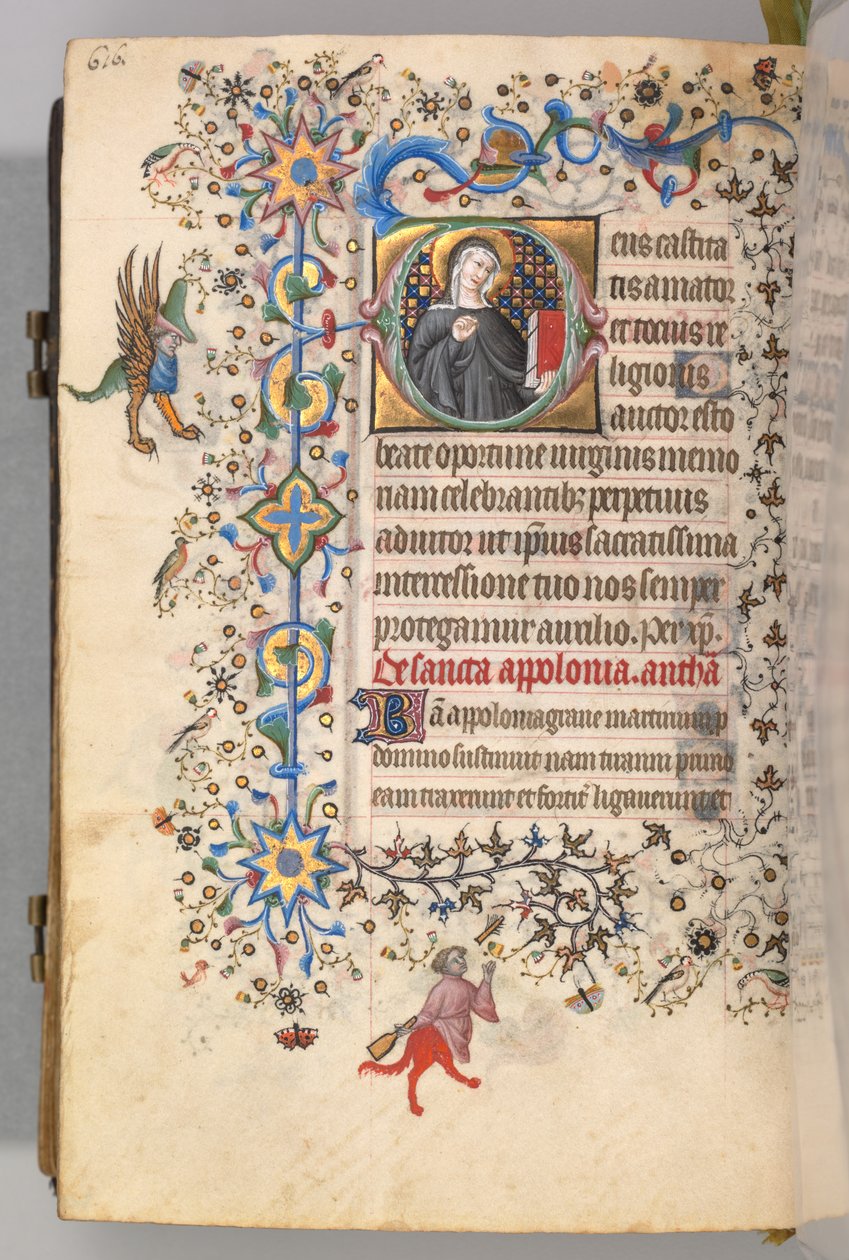 Hours of Charles the Noble, King of Navarre 1361-1425, fol. 302v, St. Opportune, c. 1405 by Master of the Brussels Initials and Associates