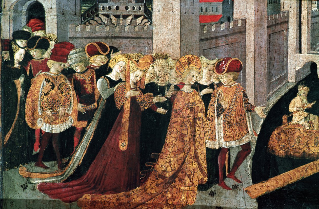Decameron by Boccaccio: Pericone Welcomes Alatiel by Master of the Cassoni