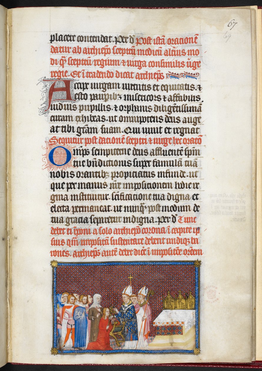 The Queen receiving the sceptre and virga, from 