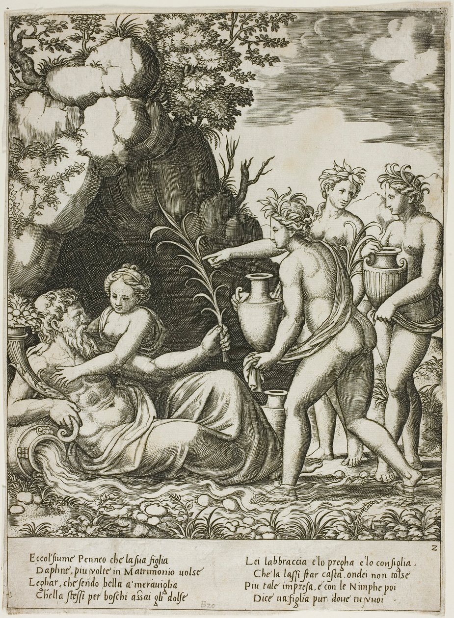 Daphne Embracing her Father, the River Peneus by Master of the Die