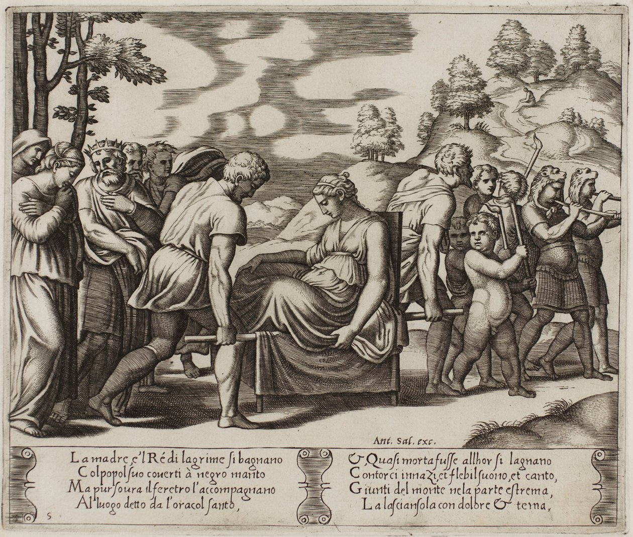 Psyche Taken to a Deserted Mountain by Master of the Die