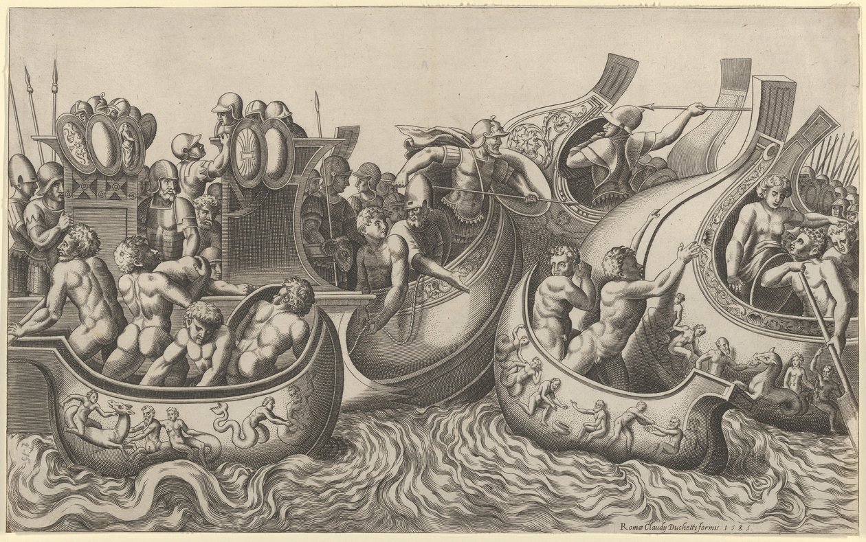 Speculum Romanae Magnificentiae: Naval Battle, 16th century by Master of the Die