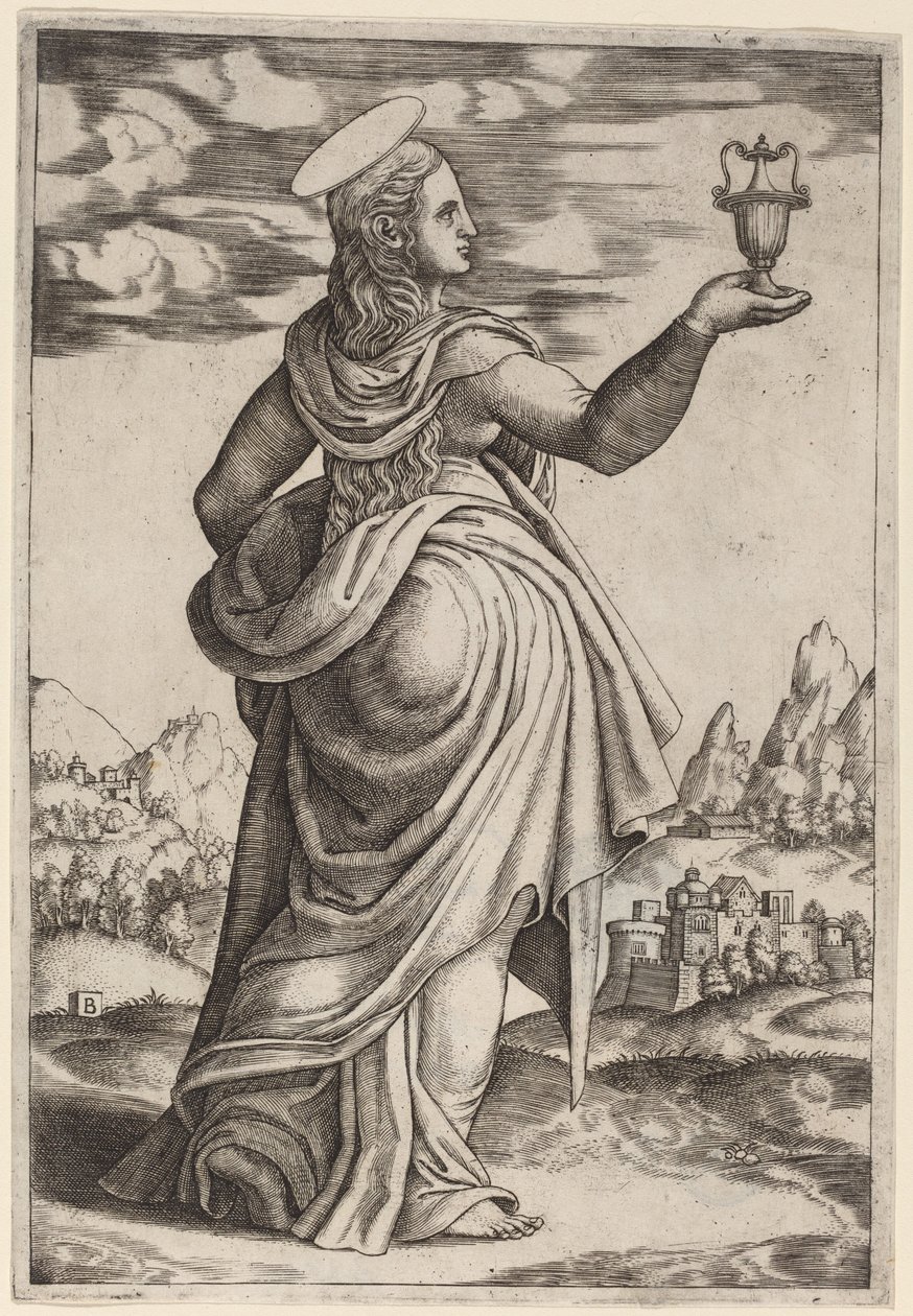 The Magdalen by Master of the Die after Follower of Raphael