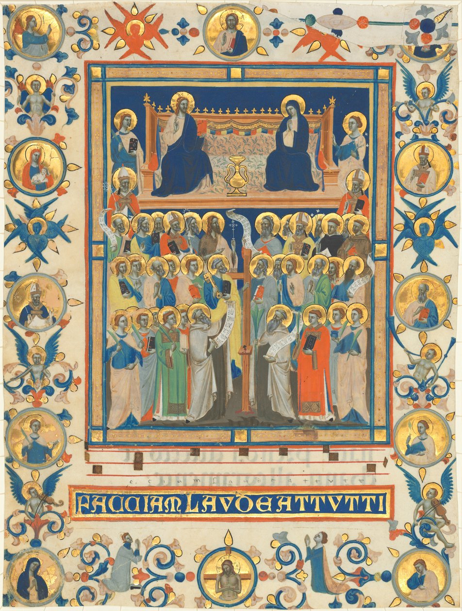 Christ and the Virgin Enthroned with Forty Saints by Master of the Dominican Effigies