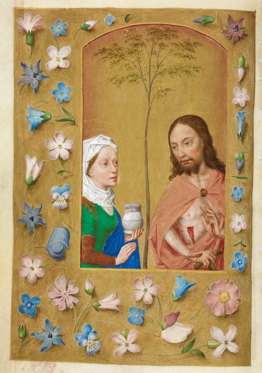 The Man of Sorrows and Mary Magdalene by Master of the Dresden Prayer Books