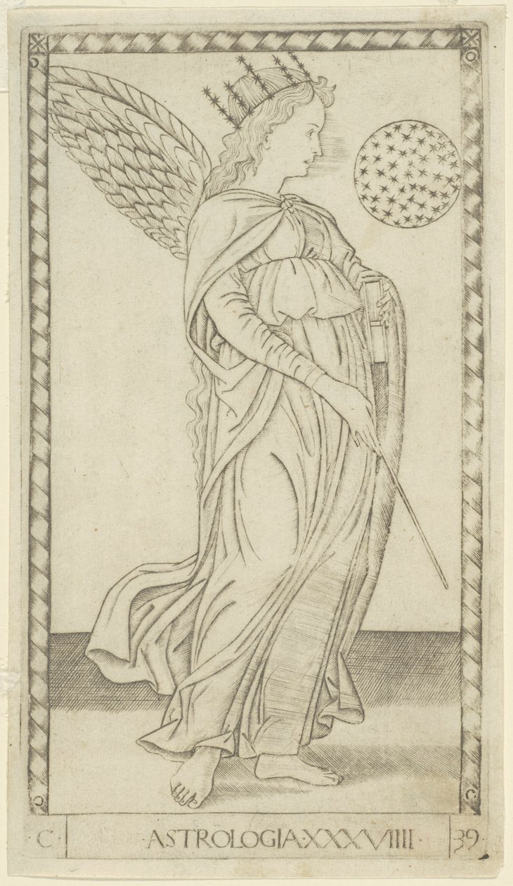 Astrology, plate 29 from Arts and Sciences by Master of the E Series Tarocchi