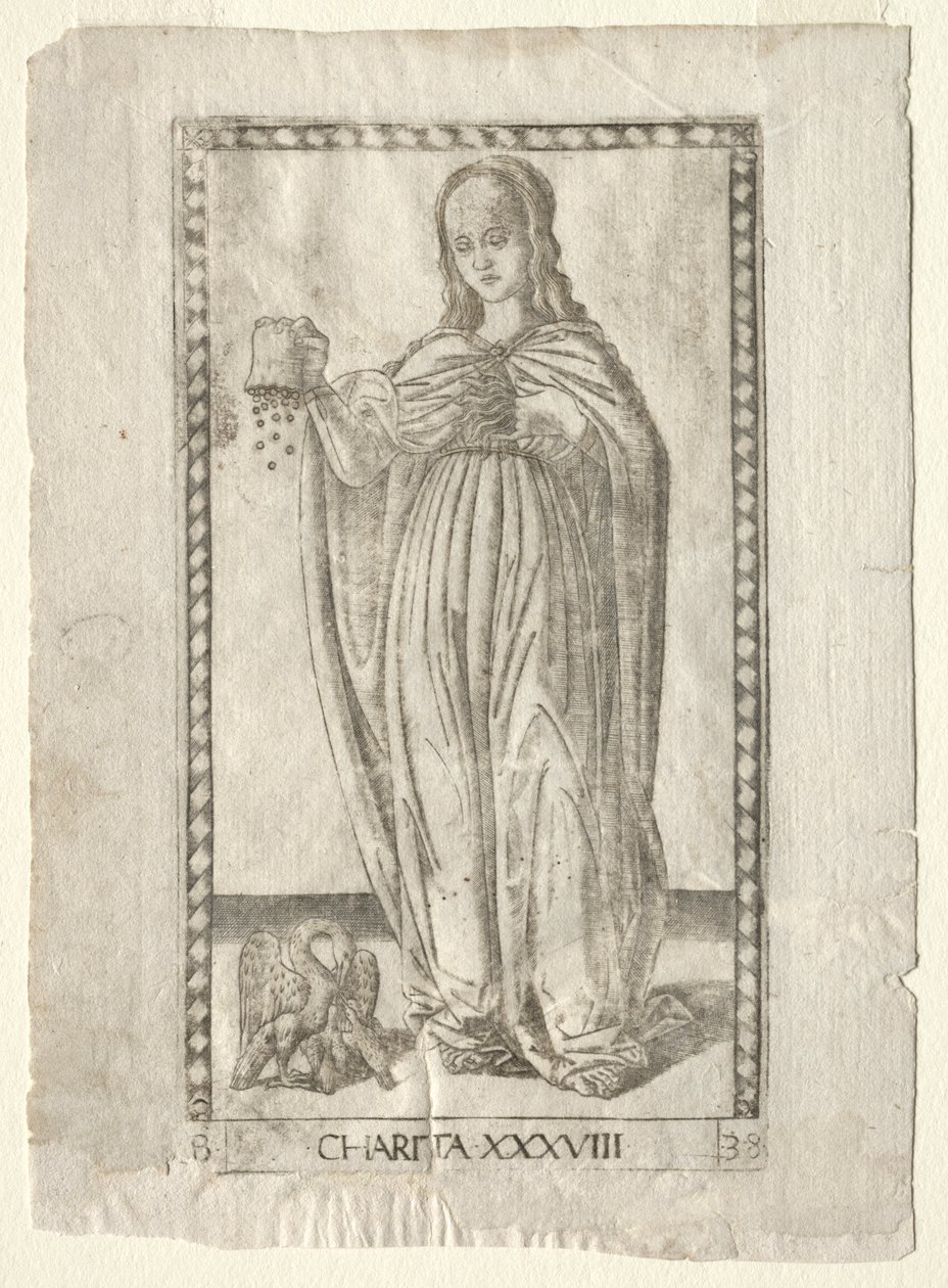 Charity (from the Tarocchi, series B: Cosmic Principles & Virtues, #38) by Master of the E Series Tarocchi