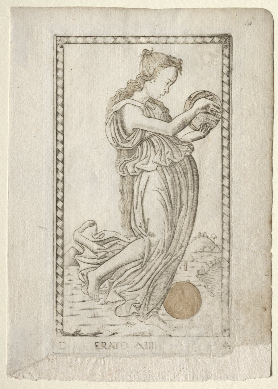 Erato Lyric and Love Poetry from the Tarocchi Series by Master of the E Series Tarocchi