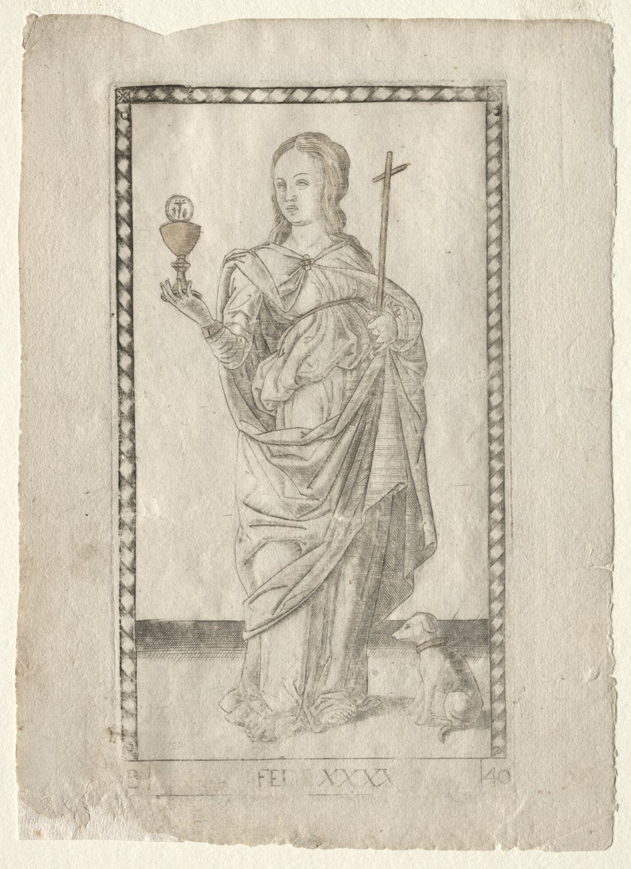 Faith (from the Tarocchi, series B: Cosmic Principles & Virtues, #40) by Master of the E Series Tarocchi