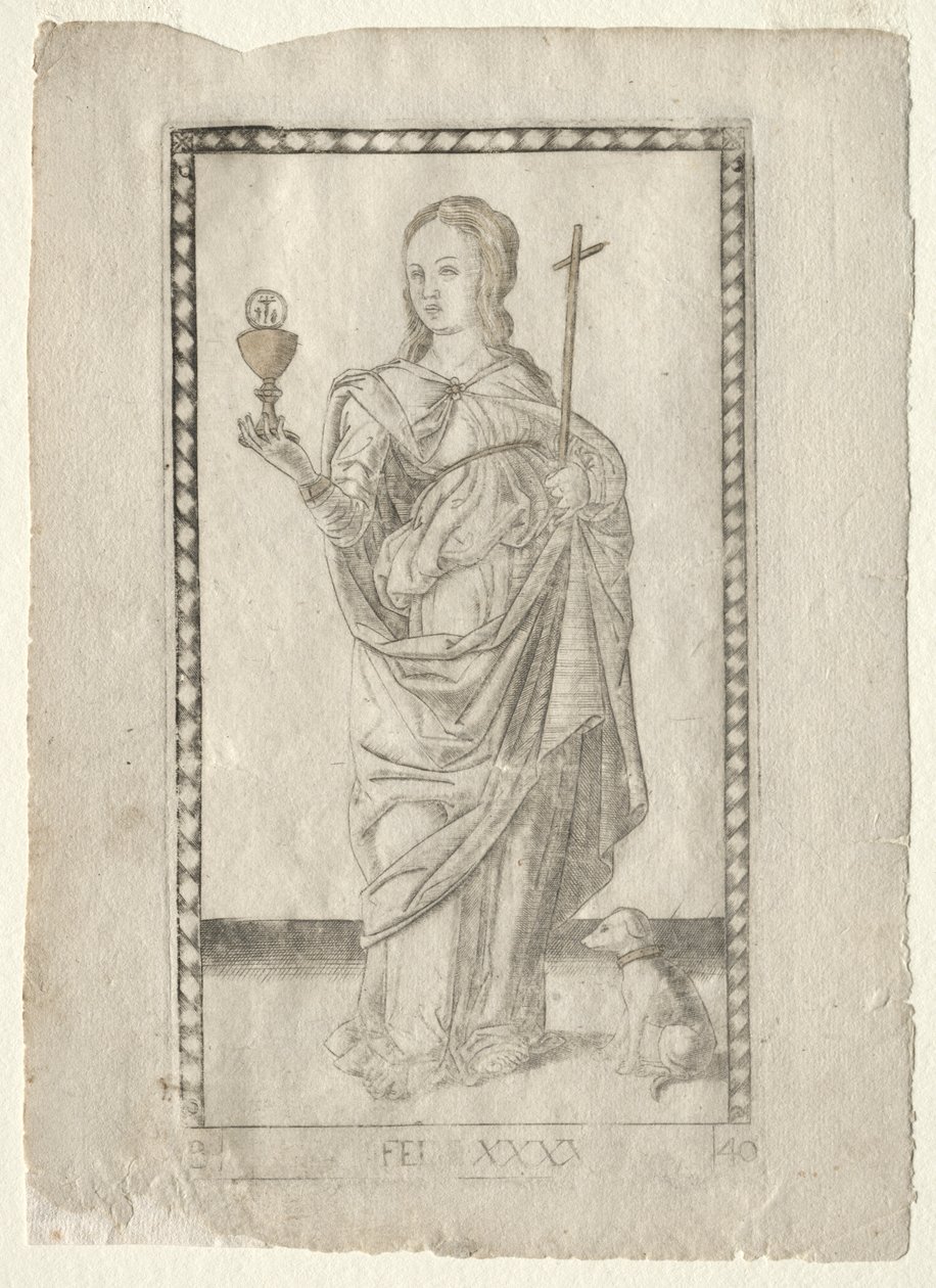 Faith from the Tarocchi, Series B: Cosmic Principles & Virtues, #40 by Master of the E Series Tarocchi